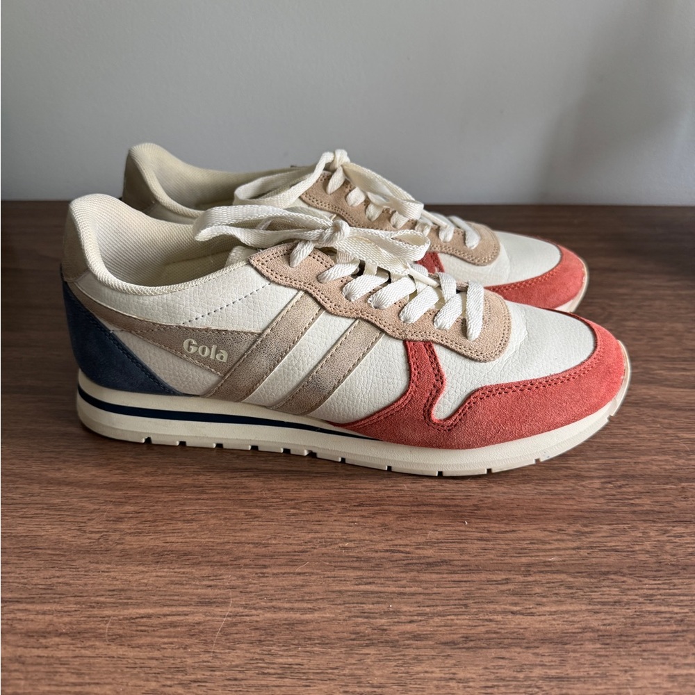 Gola Women's Retro Sneakers - Red, Blue, and Tan